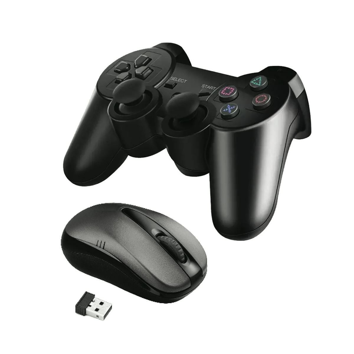Dual Shock Game Pad + Wireless Mouse